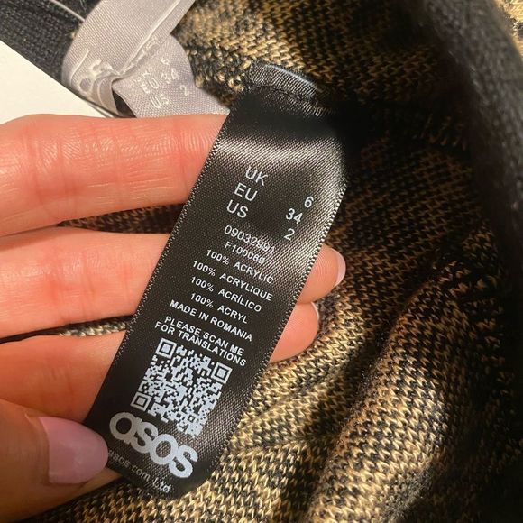 NWT ASOS Leopard Knitted Stirrup Leggings Womens 2 - Picture 5 of 12